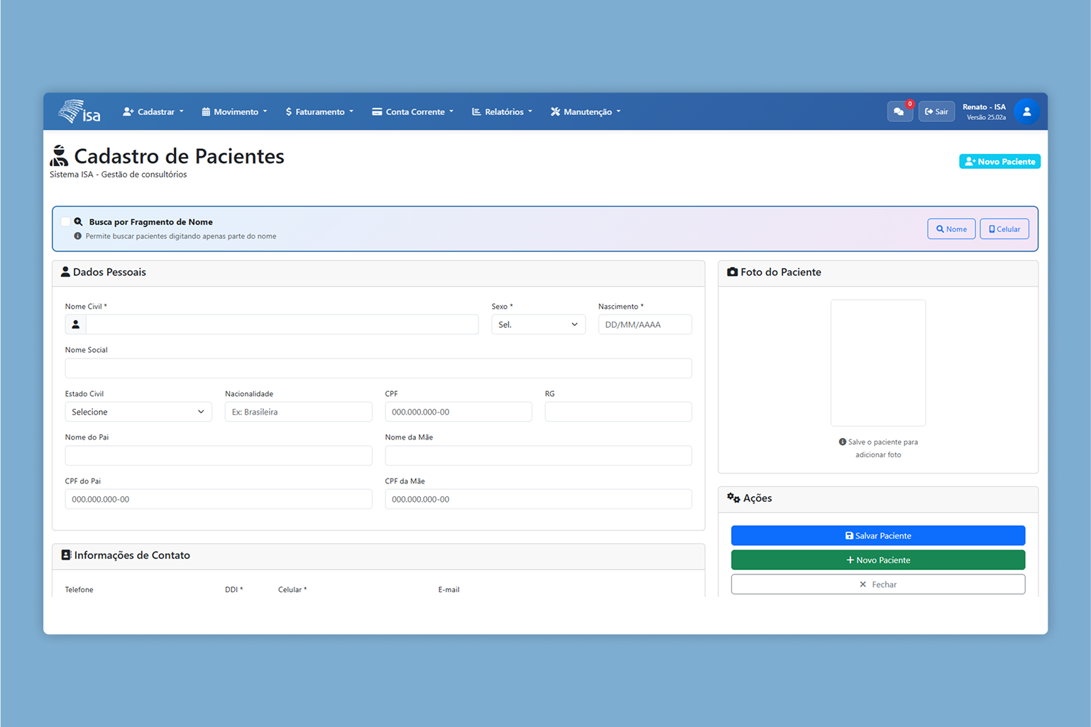 Prontuário Eletrônico ISA Saúde